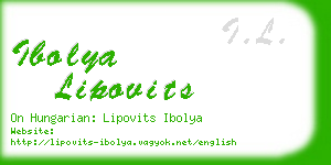 ibolya lipovits business card